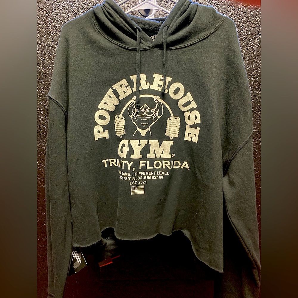 Womens Cropped Hoodie Powerhouse Gym